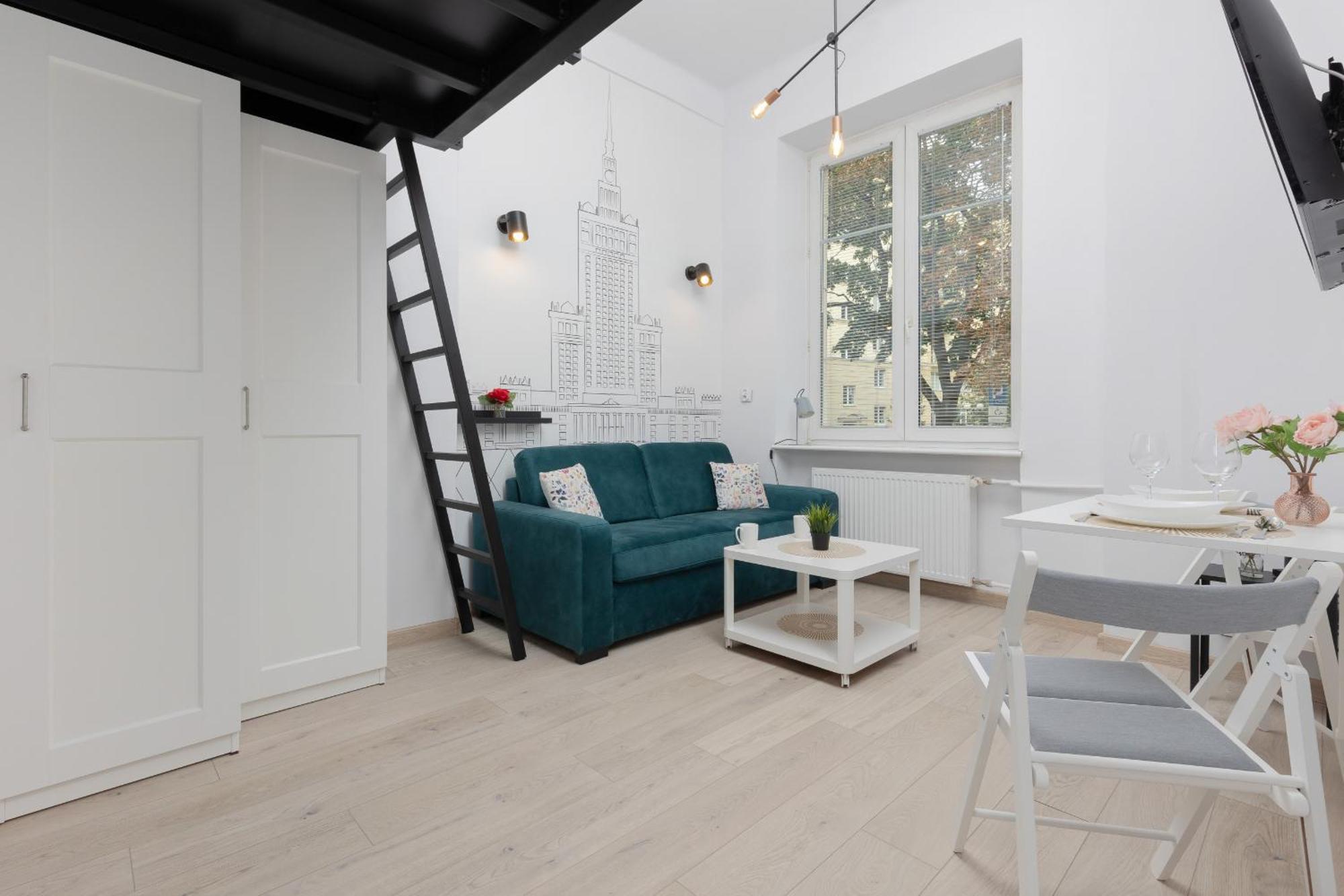 Aleja Wyzwolenia Studio with Mezzanine Warsaw Downtown by Noclegi Renters ภายนอก รูปภาพ